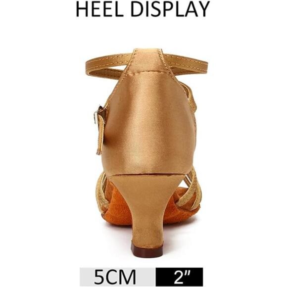 Elegant Gold Strappy Heels - Picture 5 of 8